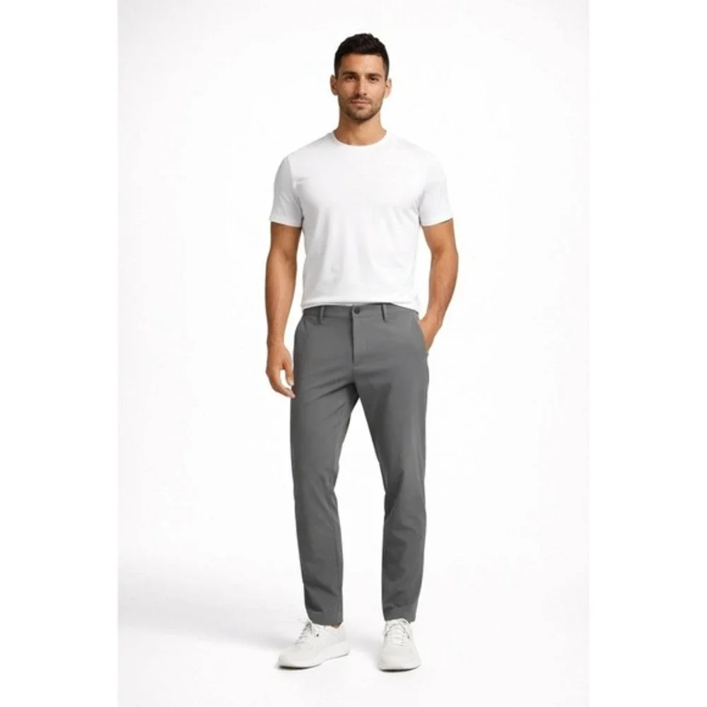 01.Algo‎ WarpTech Commuter Athletic Fit Trouser Dark Grey 32x28 Mens Pants NWT